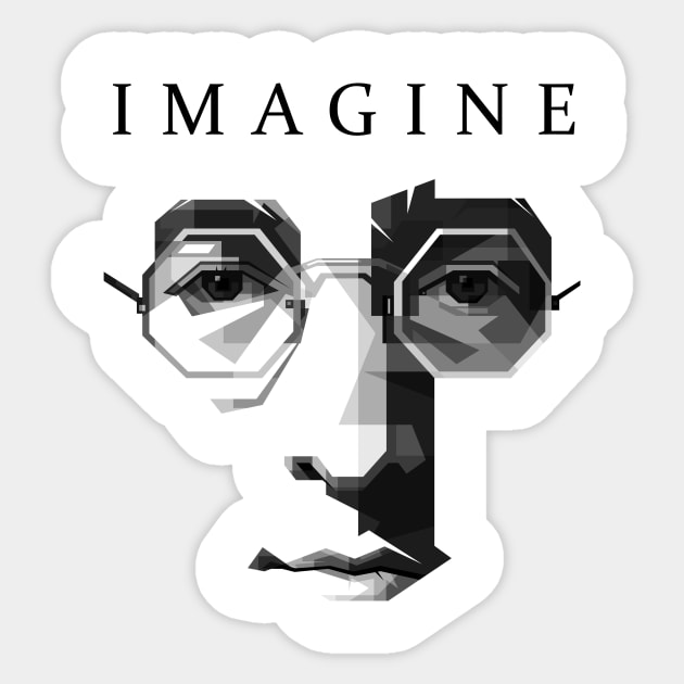 John Lennon Imagine Face Sticker by dsatrio99